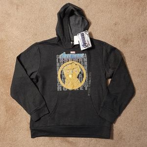 MARVEL AVENGERS END GAME INFINITY GAUNTLET HOODIE HOODY GREY